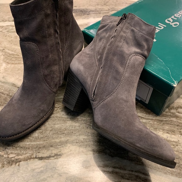 Paul Green Jax Boot Iron Suede Size 10.5 Beautiful. - Picture 1 of 10